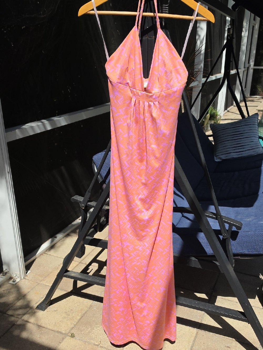 JB by Julie Brown Halter Maxi Dress with V-Neck